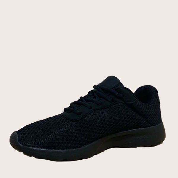 

Men Lace-up Front Wide Fit Sneakers, Black