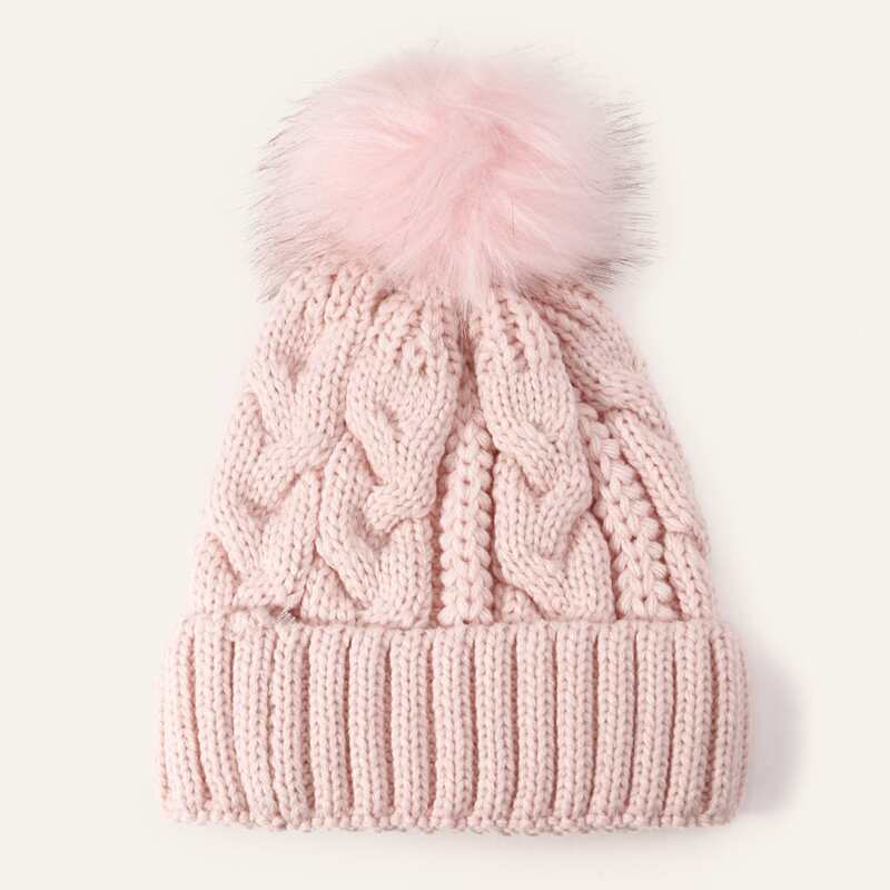 

Cable Knit Beanie, Pink