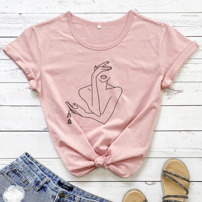 

Figure Graphic Tee, Baby pink