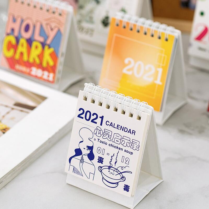 

1pc Random 2021 Desk Calendar, Multicolor