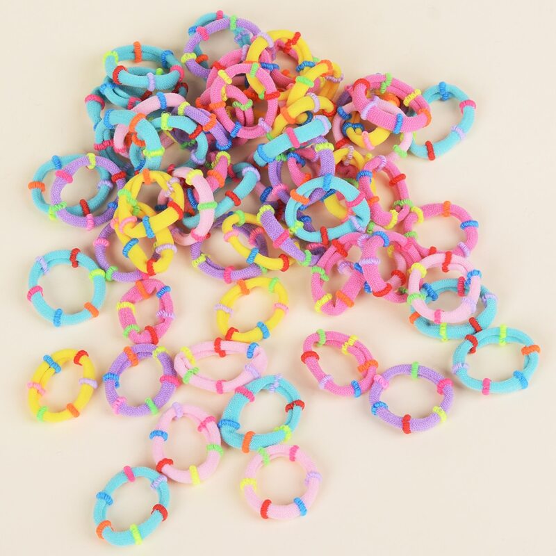 

100pcs Simple Hair Tie, Multicolor