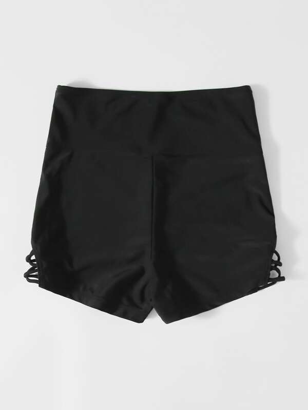 SHEIN Swim Basics High Waisted Bikini Shorts SHEIN USA