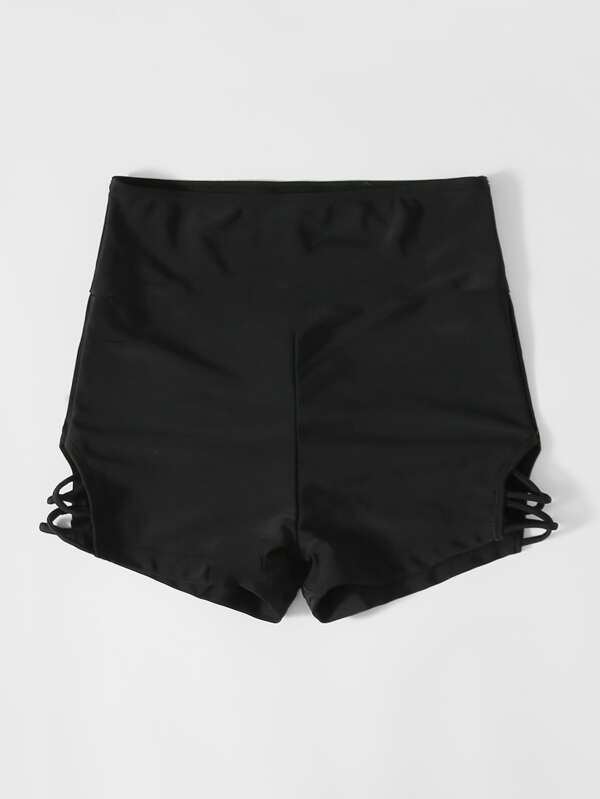 SHEIN Swim Basics High Waisted Bikini Shorts SHEIN USA