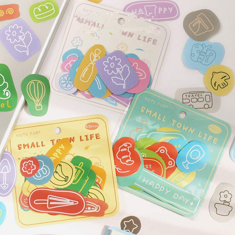 

40pcs Cartoon Graphic Random Sticker, Multicolor