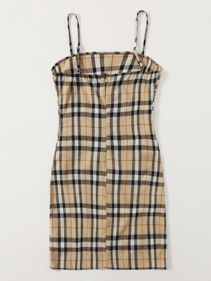 Our Plaid Cami Dress is such a vibe - ROMWE