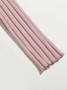 SHEIN Privé Vestido tejido de canalé de cuello alto