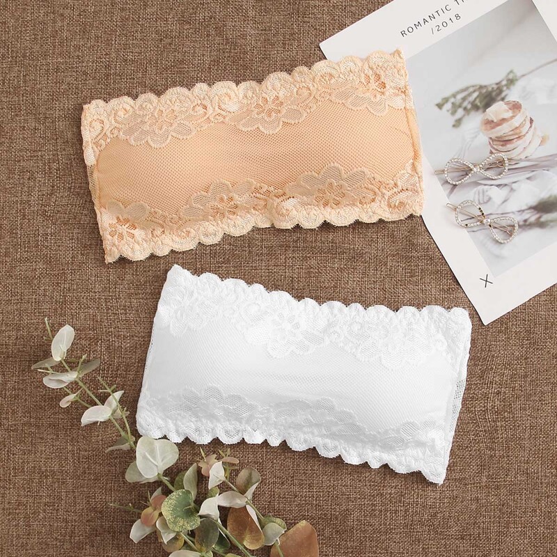 

2pack Lace Bandeau Set, Multicolor