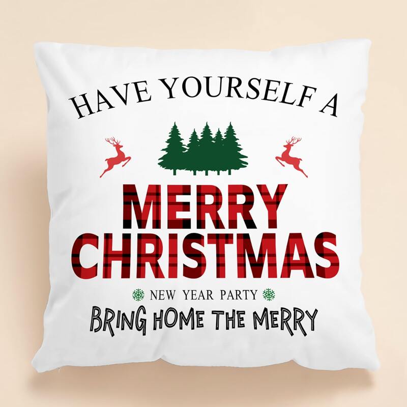 

Christmas Slogan Cushion Cover Without Filler, White