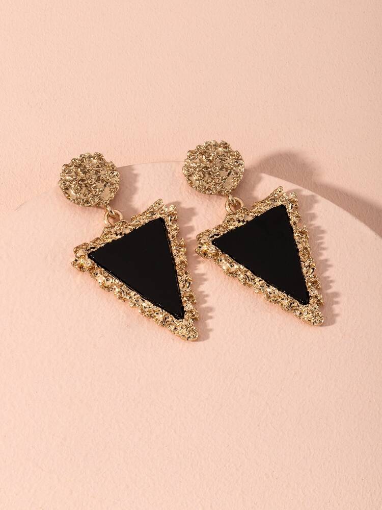 Geometric Charm Drop Earrings