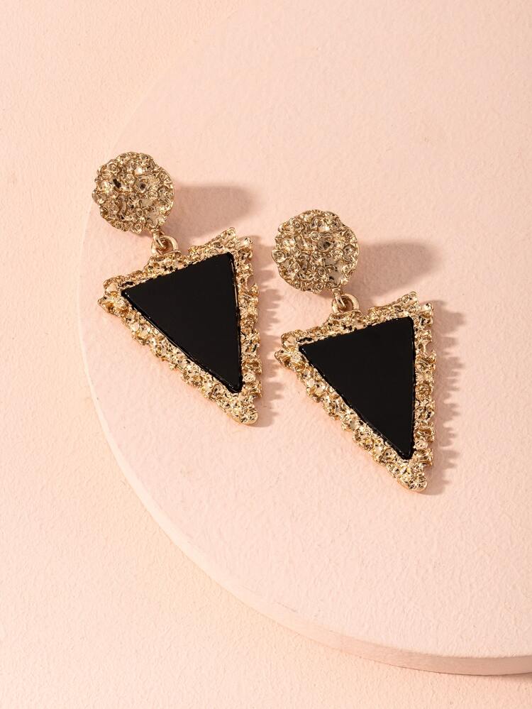 Geometric Charm Drop Earrings