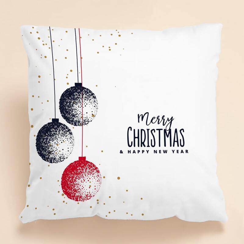 

Christmas Balloon Cushion Cover Without Filler, White