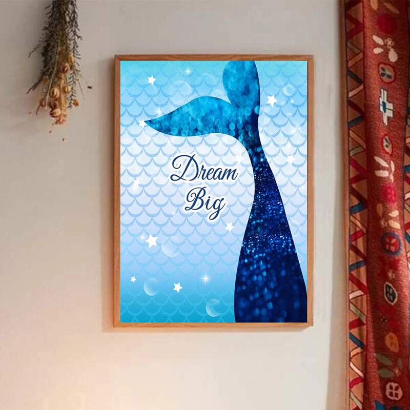 

Tail Print Wall Painting Without Frame, Multicolor