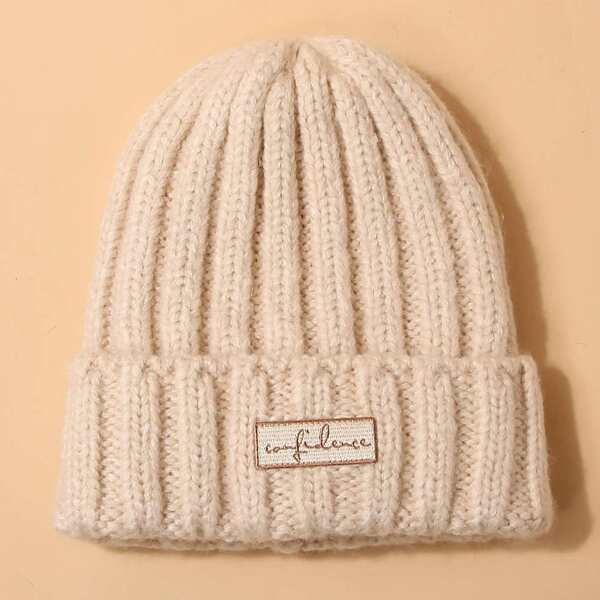 

Knit Cuff Beanie, Beige