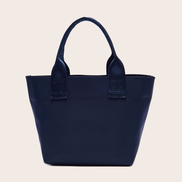 

Minimalist Double Handle Bucket Bag, Blue