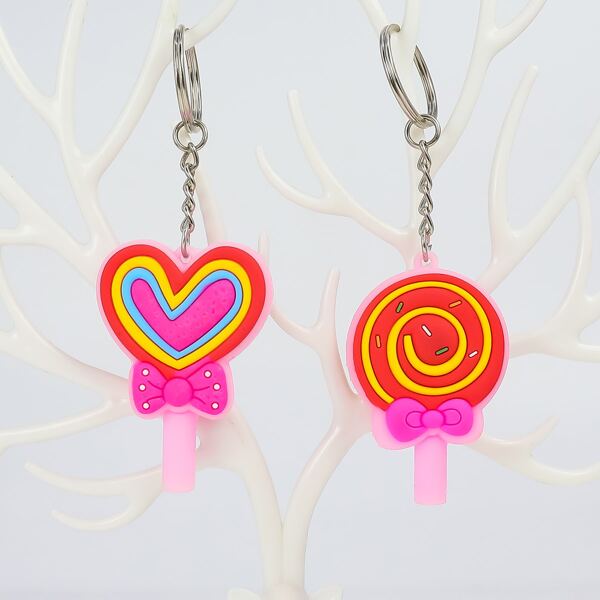 

2pcs Lollipop Keychain, Red