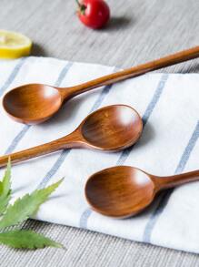 1pc Long Handle Wooden Spoon, Simple Stirring Spoon For Home,Kitchen,Christmas Gift,School Supplies