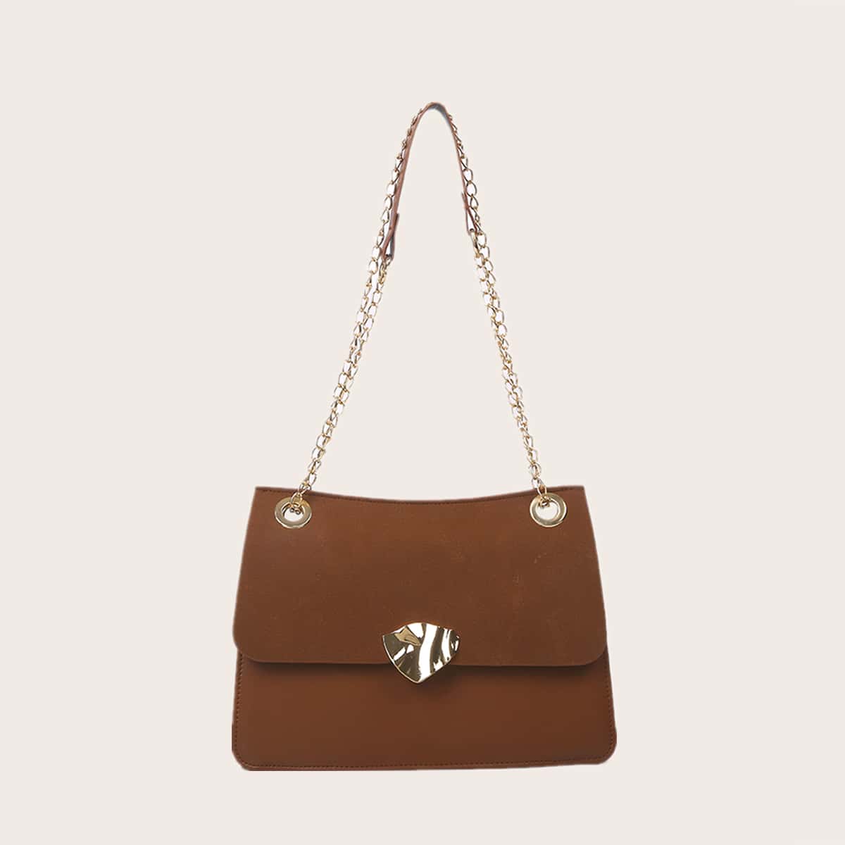 

Flap Chain Bag, Brown