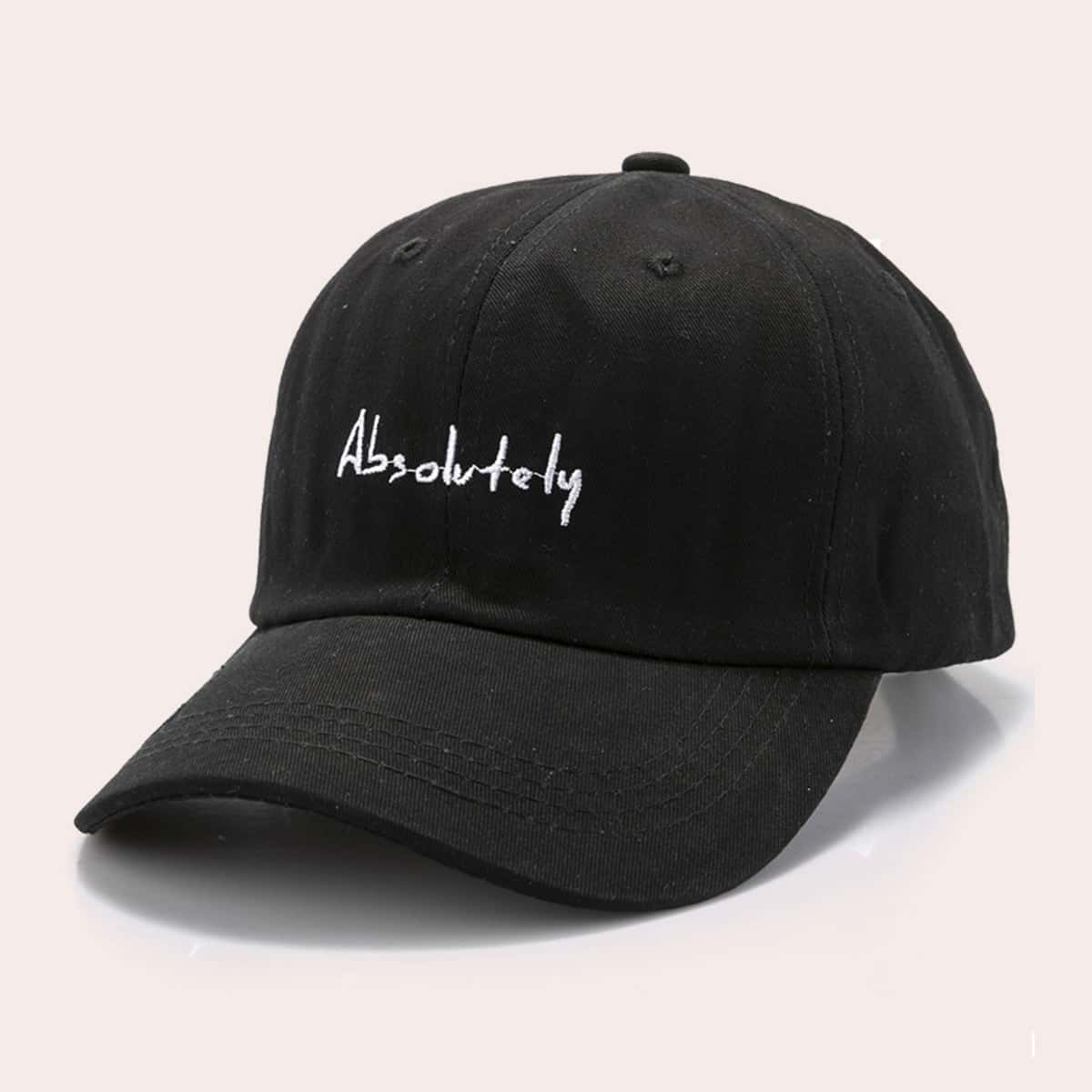

Letter Baseball Cap, Black