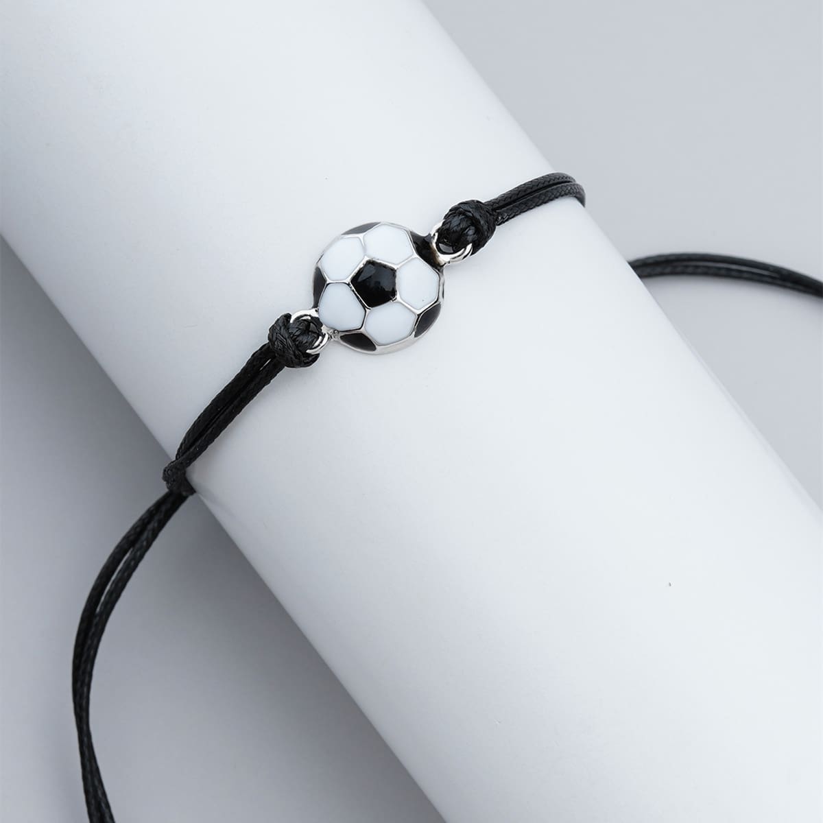 

Guys Football Decor Bracelet, Silver