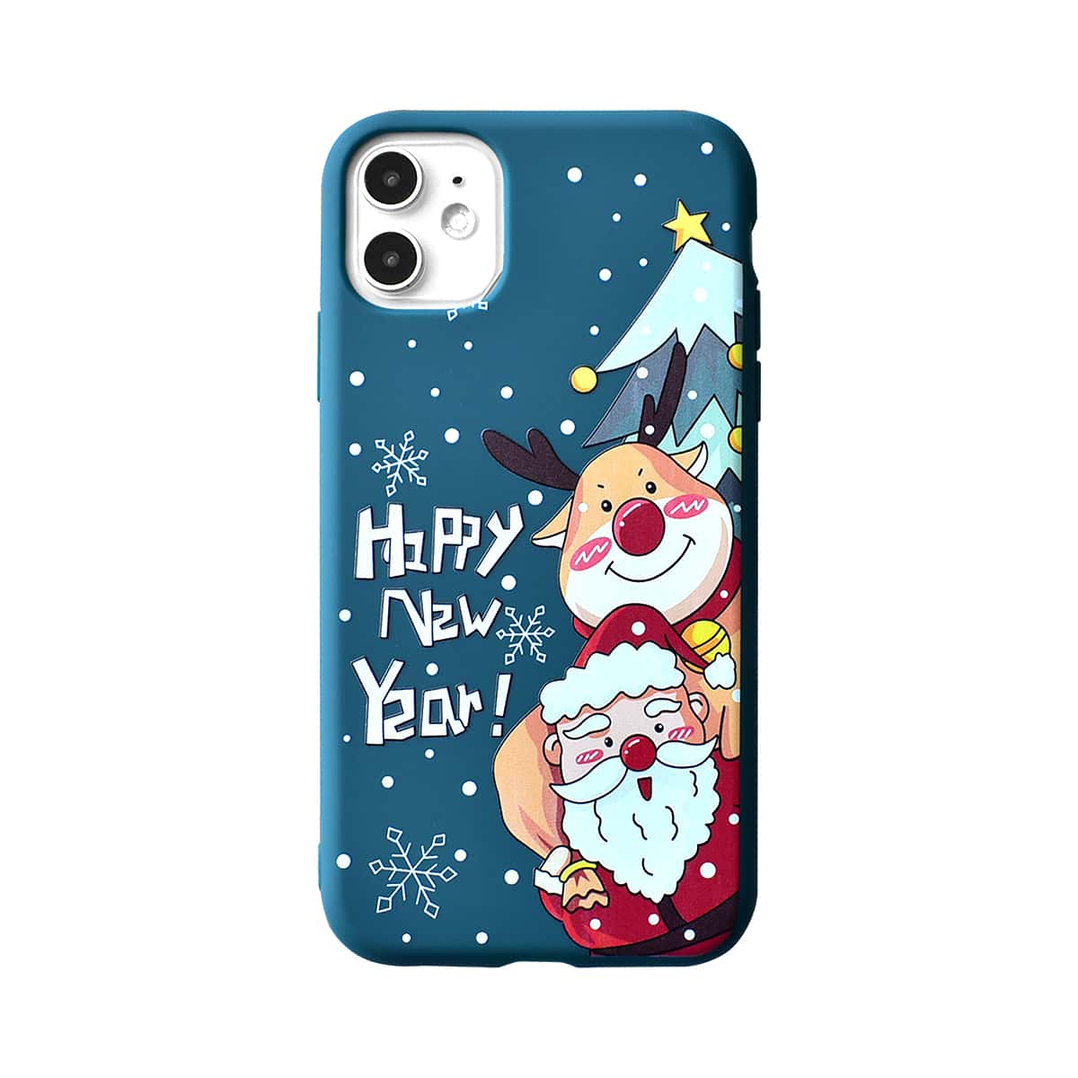 

Christmas Elk & Letter Graphic iPhone Case, Multicolor