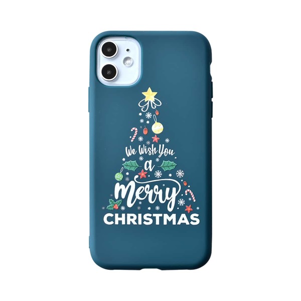 

Christmas Tree & Letter Graphic iPhone Case, Multicolor