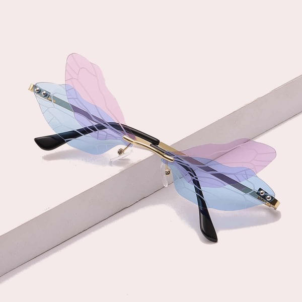 

Kids Novelty Lens Rimless Sunglasses, Multicolor