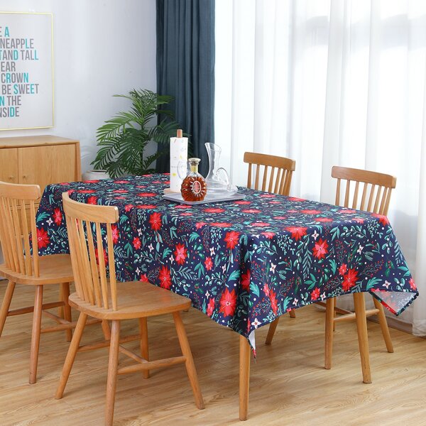 

Flower Print Tablecloth, Multicolor