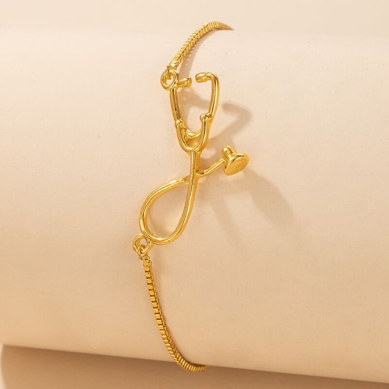 

Stethoscope Chain Bracelet, Gold