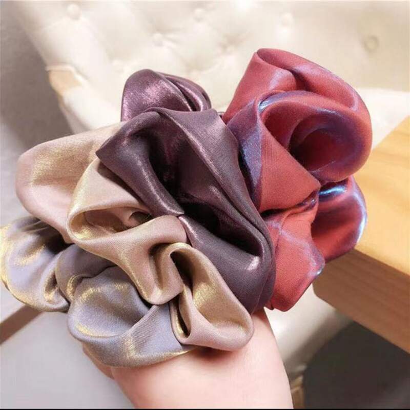 

2pcs Random Solid Scrunchie, Multicolor