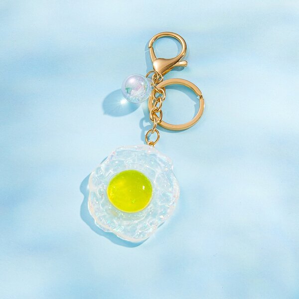 

Poached Egg Pendant Keychain, Yellow