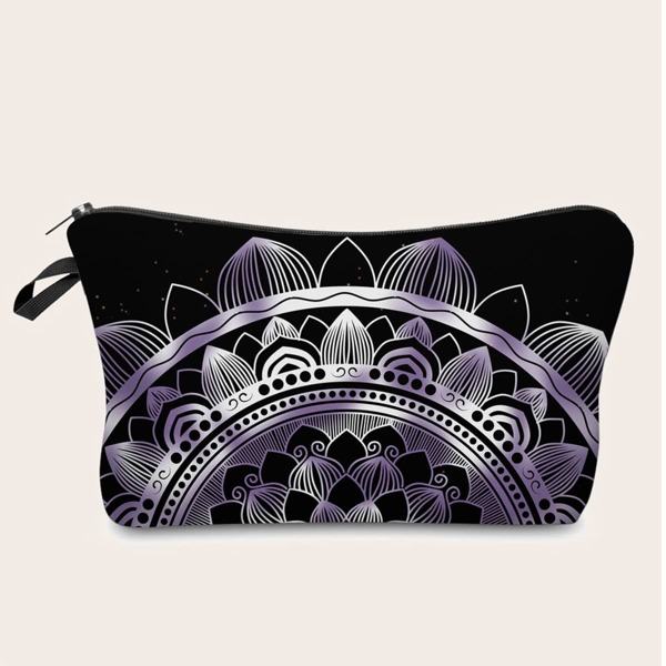 

Mandala Print Makeup Bag, Multicolor