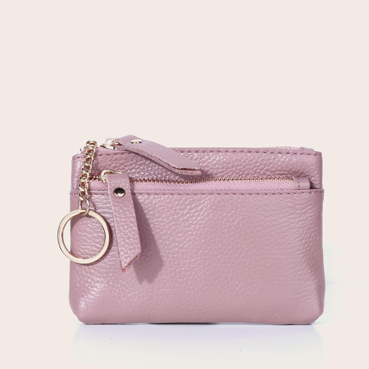 

Solid Zip Purse, Dusty pink