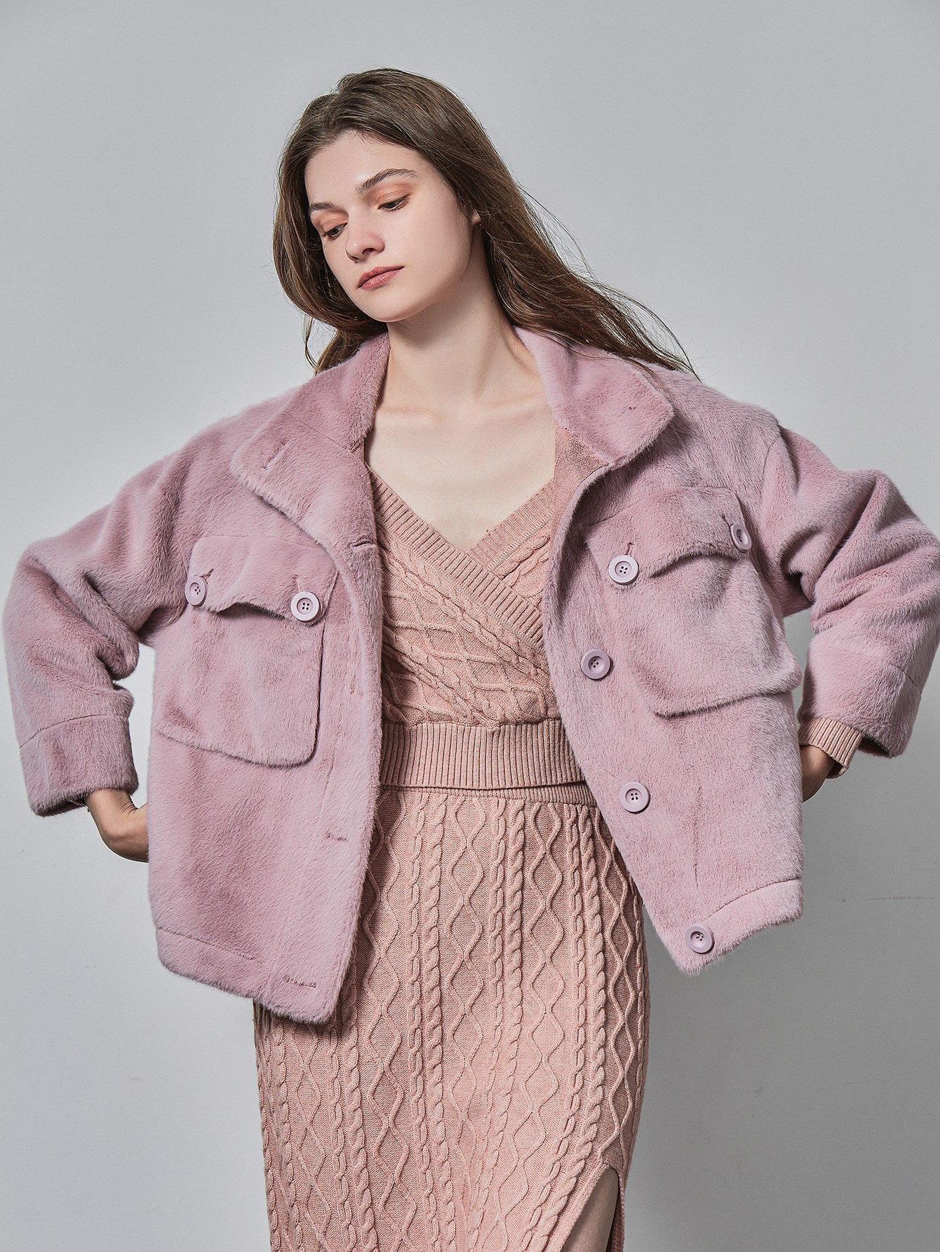 oversized fuzzy jacket