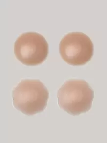 2pairs Silicone Nipple Cover Boob Pads - Apricot - View 2