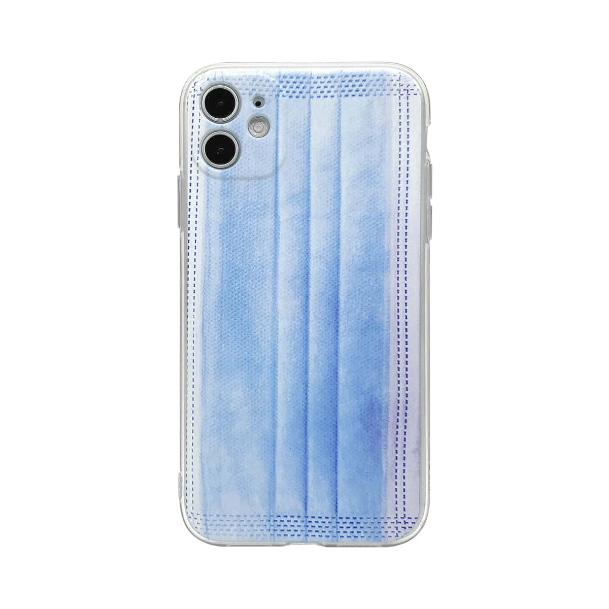 

Face Mask Print iPhone Case, Blue