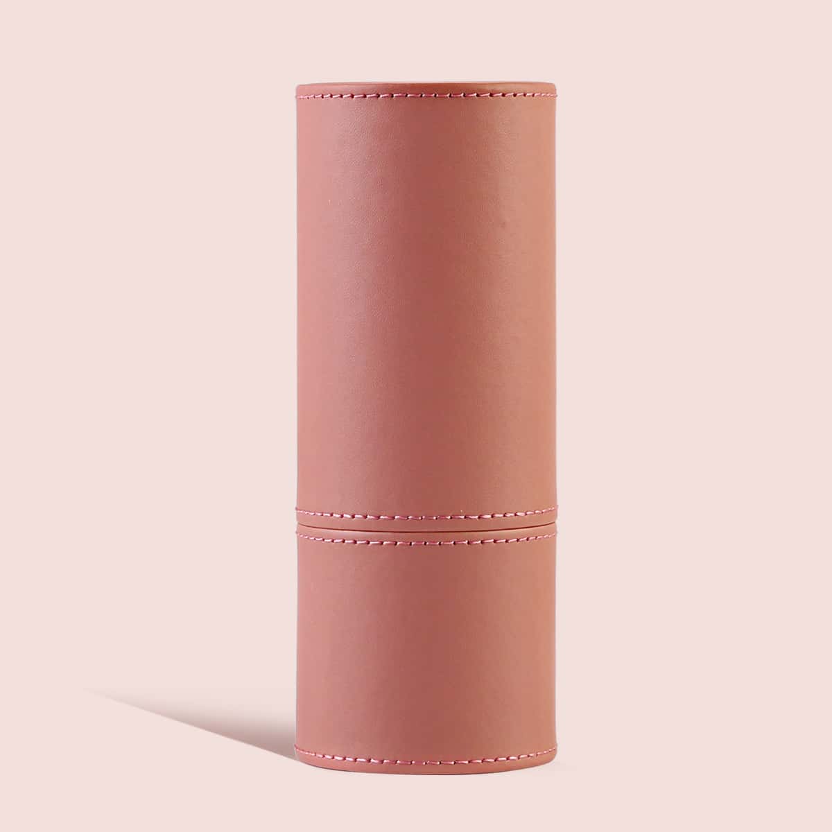 

1pc Solid Makeup Brush Storage Box, Pink