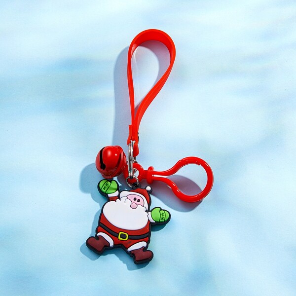 

Men Santa Claus Pendant Christmas Keychain, Red