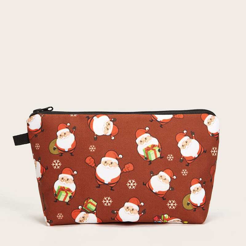 

Christmas Santa Claus Makeup Bag, Red