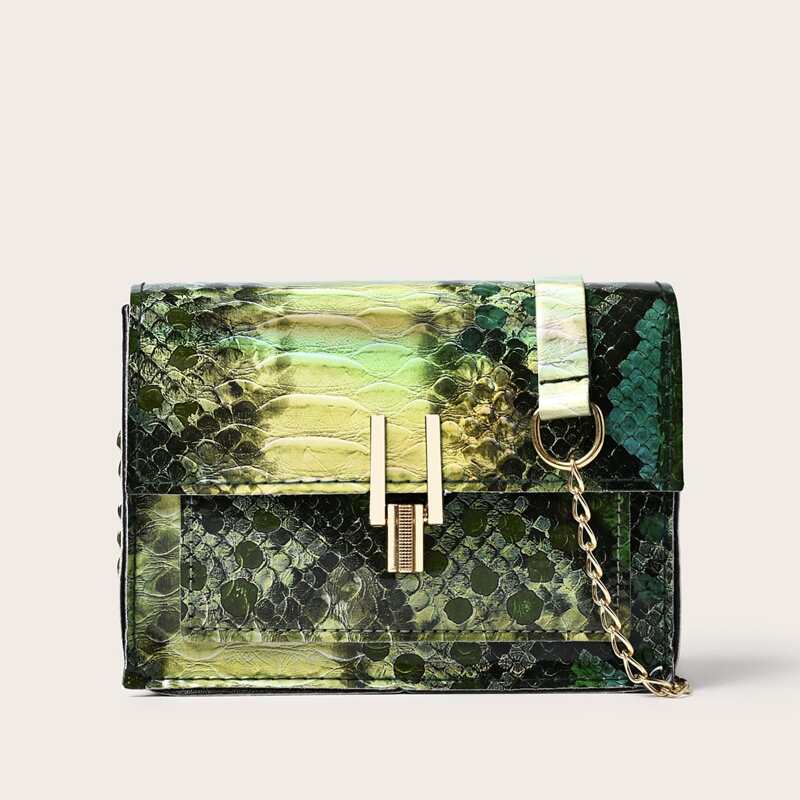 

Snakeskin Crossbody Bag, Multicolor