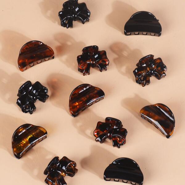 

12pcs Toddler Girls Hair Claw, Multicolor