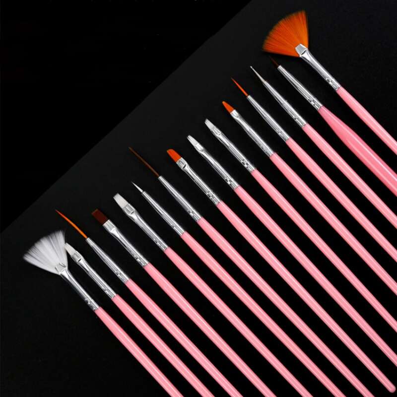 

15pcs Random Color Nail Art Drawing Pen, Multicolor