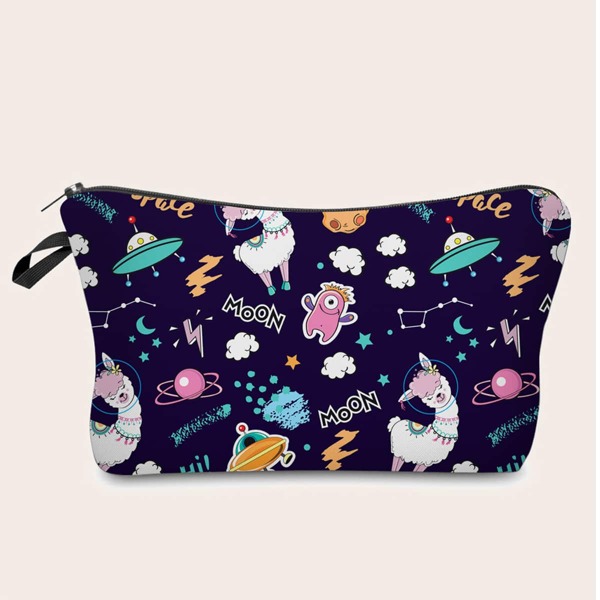 

Cartoon Graphic Makeup Bag, Multicolor