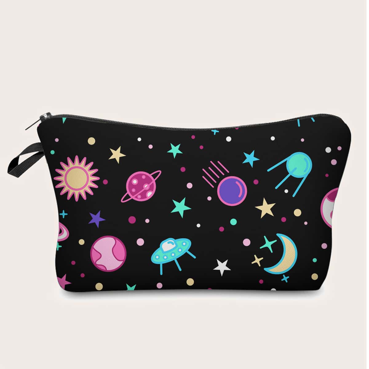 

Planet Print Makeup Bag, Multicolor