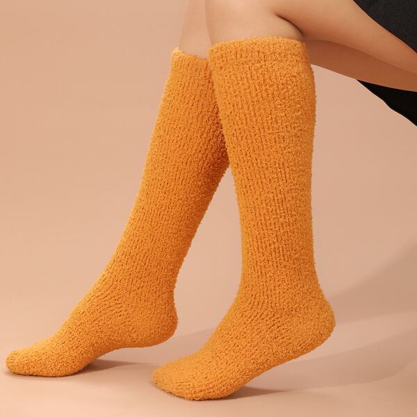 

Solid Over The Calf Socks, Yellow