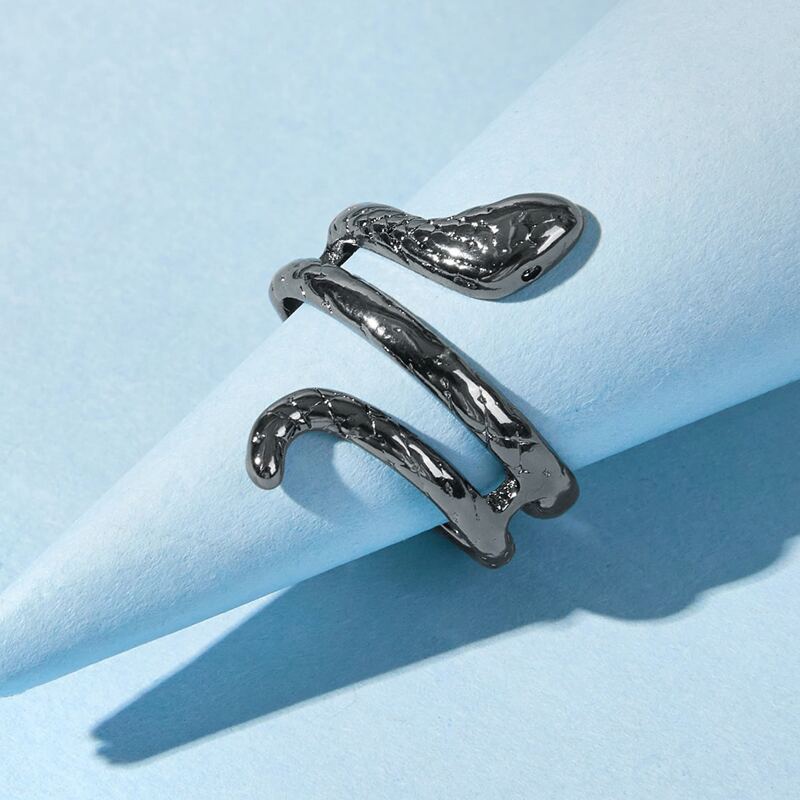 

1pc Snake Ring, Gun black