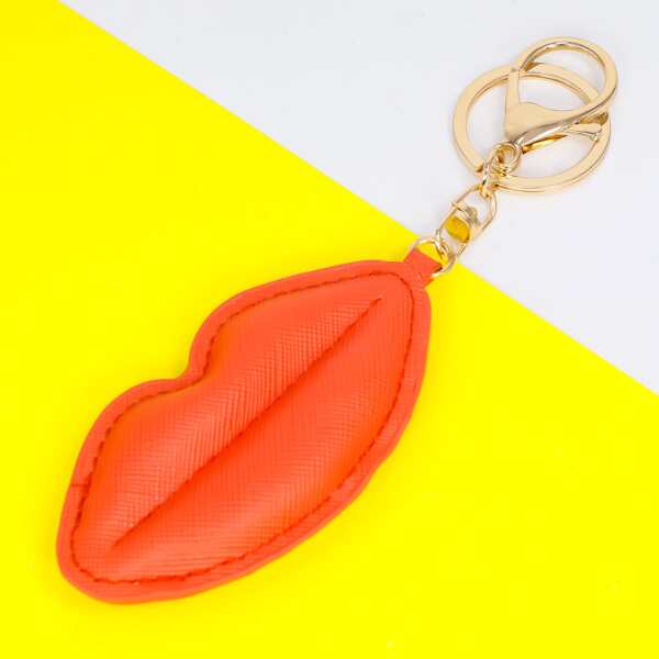 

Mouth Charm Keychain, Red