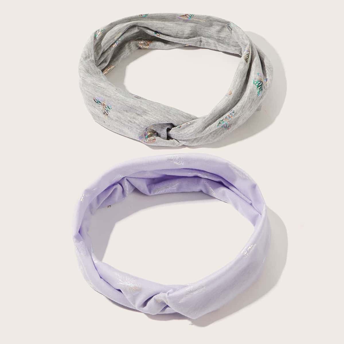 

2pcs Holographic Butterfly Headband, Multicolor