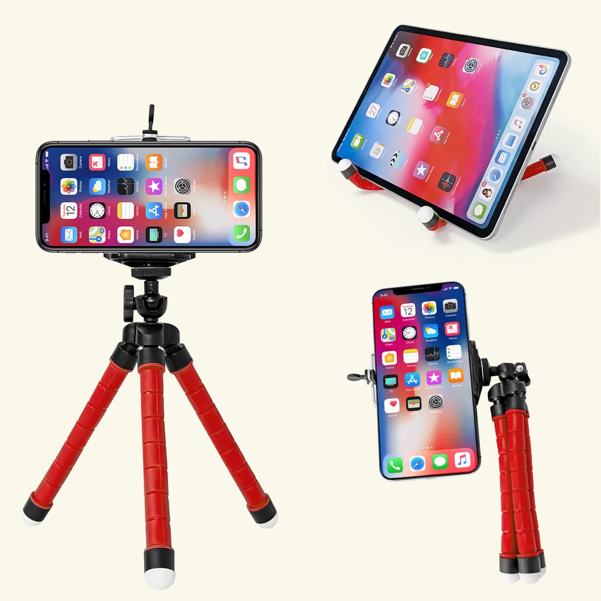 

1pc Multifunction Phone Tripod, Red