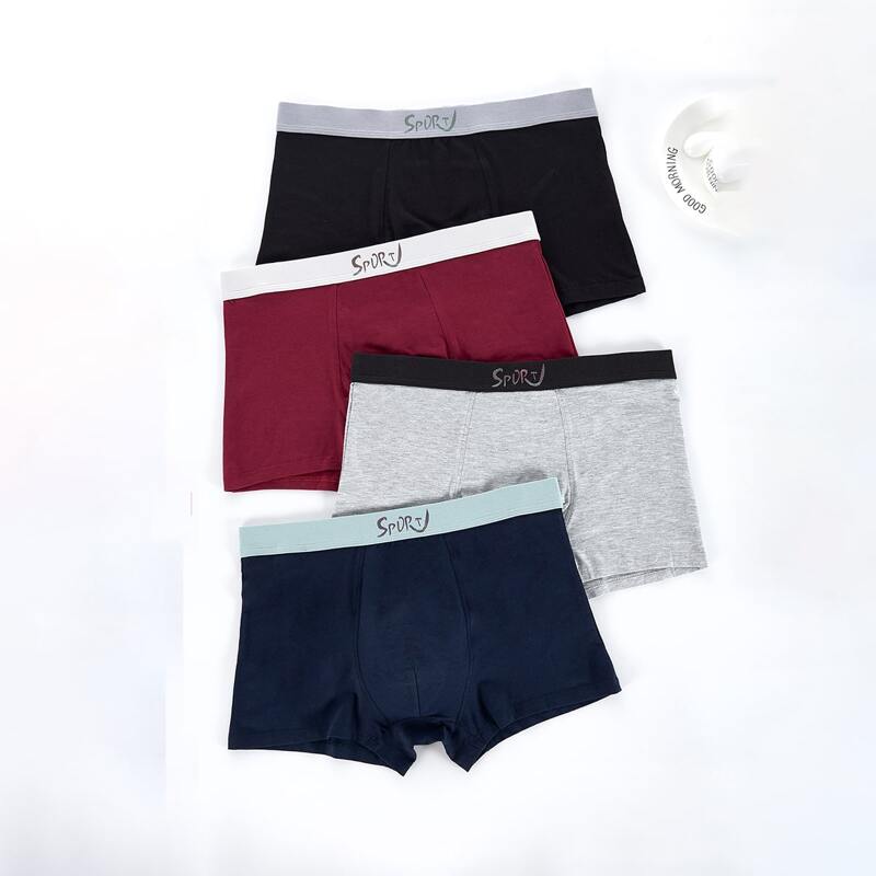 

Guys 4pcs Letter Graphic Colorblock Boxer Brief, Multicolor