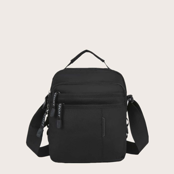 

Men Minimalist Crossbody Bag, Black